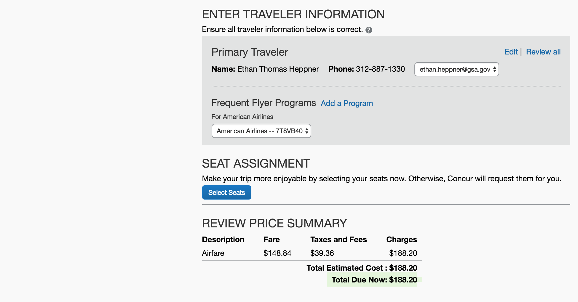 reviewing the flight